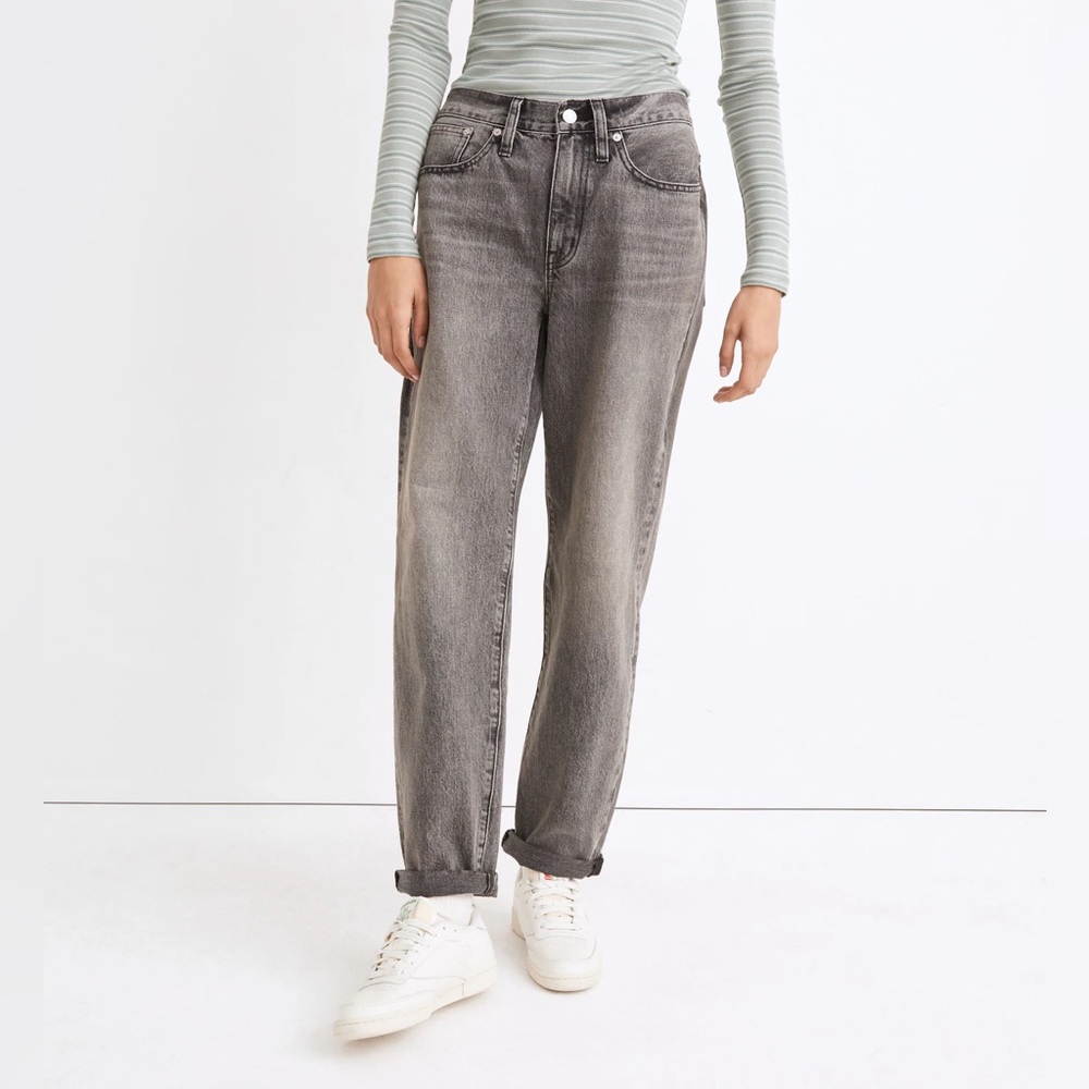 Madewell The Slouchy Boyjean in Glennbay Wash (Gray)